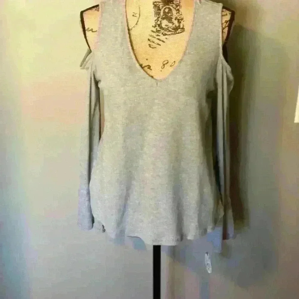 Grey ladies off the shoulder top new with tags on
